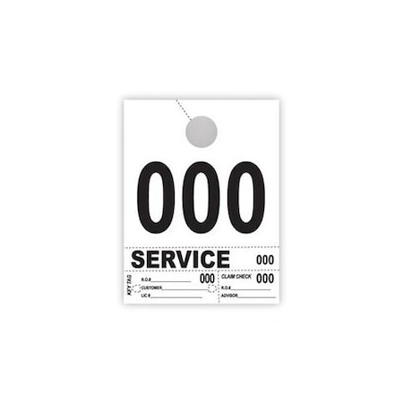 Asp 4Part Hvy-Brite Service Dispatch Nums, Wht 3 Digit Set:000-999 Pk 2710-1